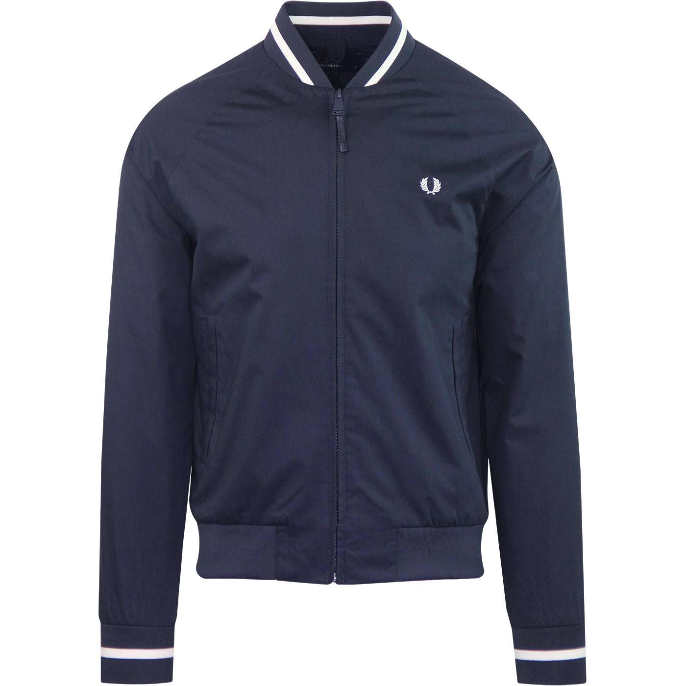 Fred Perry Made in England Navy Tennis Bomber Jacket