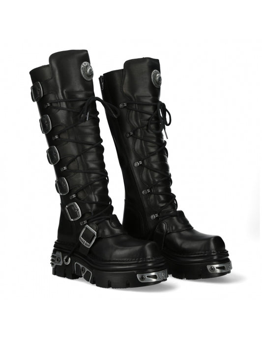 New Rock High Boot Black REACTOR M-272-S1