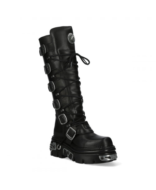 New Rock High Boot Black REACTOR M-272-S1
