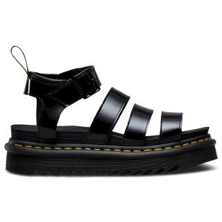 BLAIRE BLACK PATENT LAMPER SANDAL