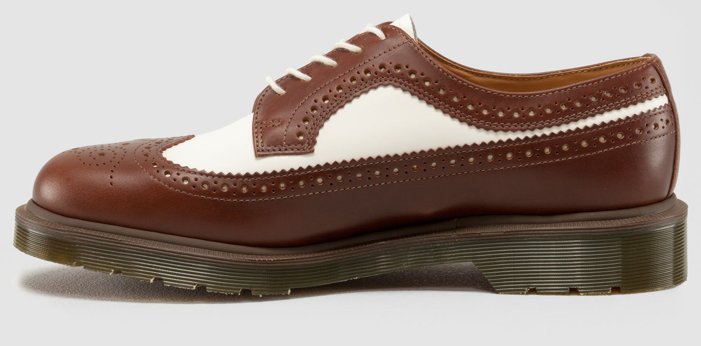 3989 TAN+OFF WHITE BROGUE SMOOTH OXFORD MIE