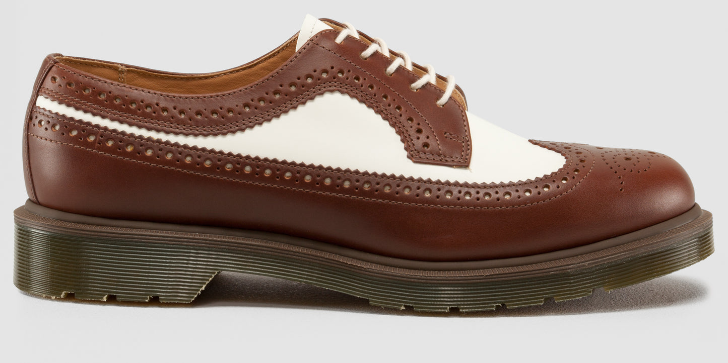 3989 TAN+OFF WHITE BROGUE SMOOTH OXFORD MIE