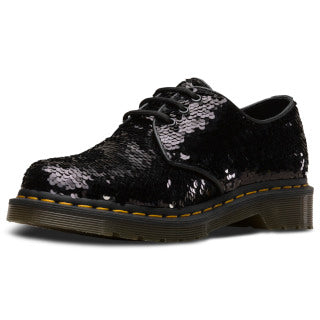 1461 PASCAL SEQUIN BLACK+SILVER SEQUINS OXFORD
