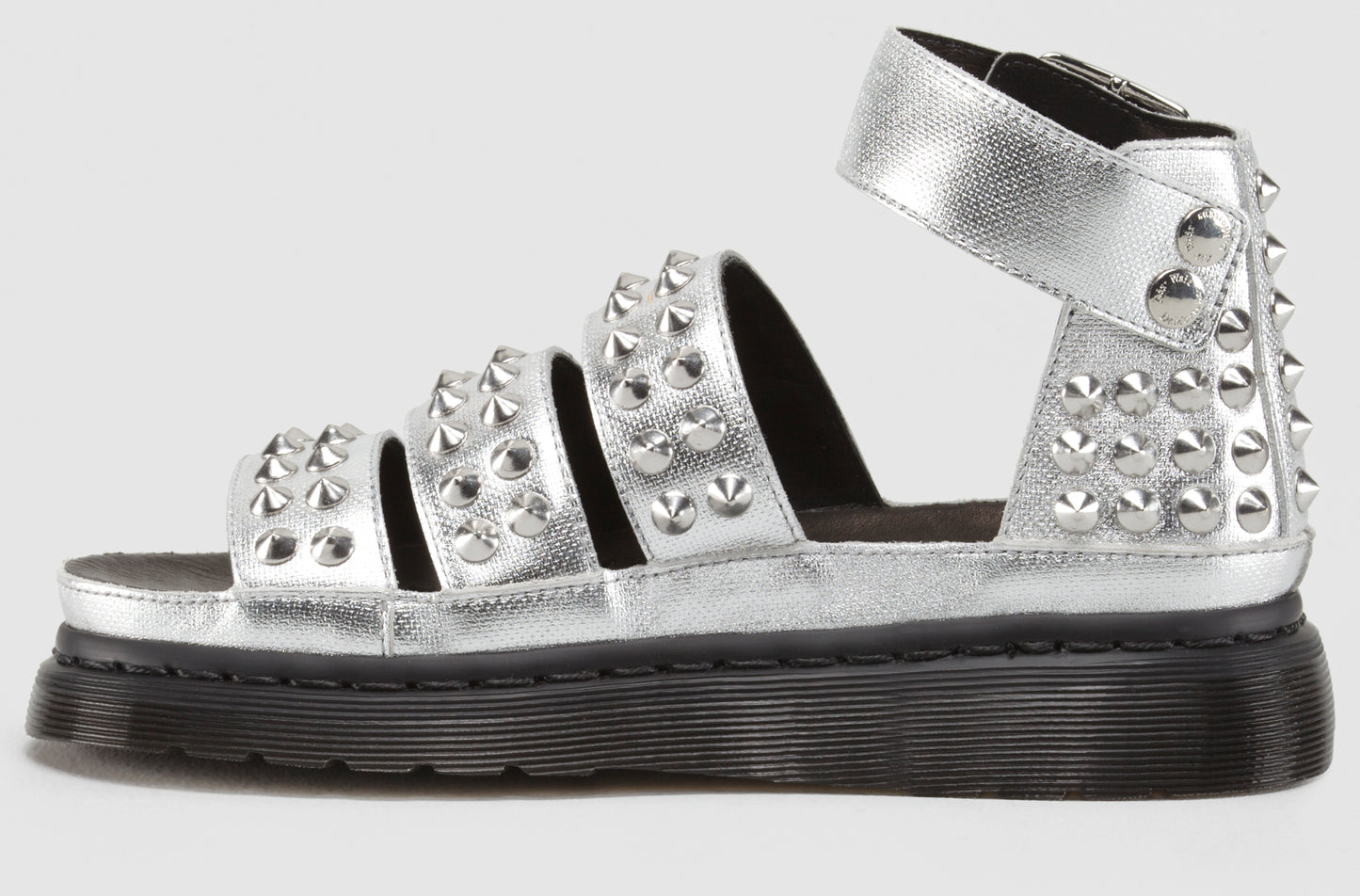 LIZA SILVER MORA STUDDED SANDAL