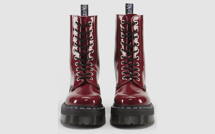 AGGY 1490 CHERRY RED PATENT PLATFORM BOOT