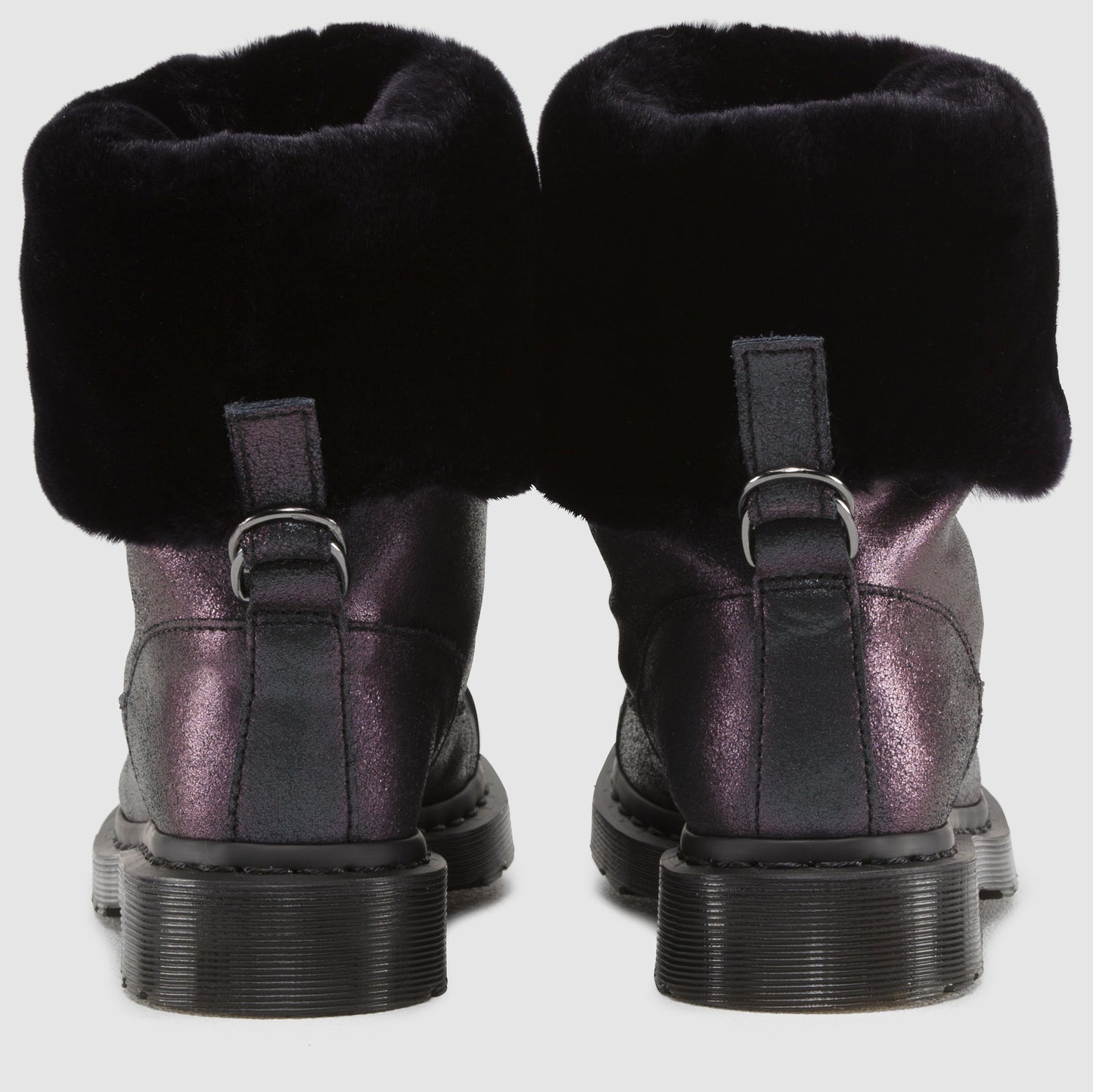 PASHA BLACK CRACKLE SUEDE BOOT