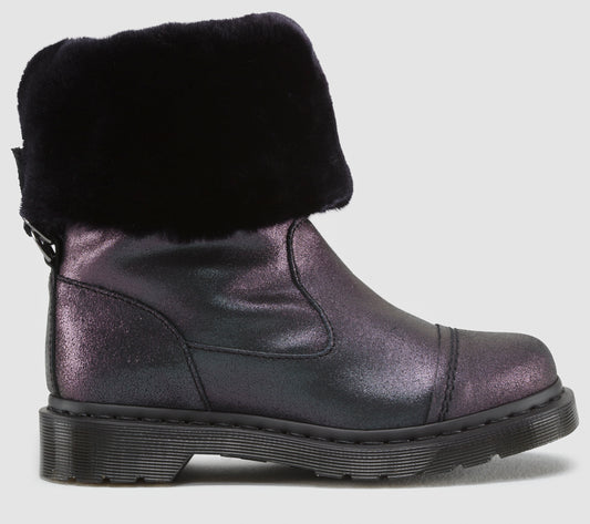 PASHA BLACK CRACKLE SUEDE BOOT