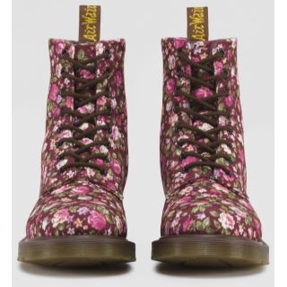 PAGE CHERRY RED ROSE CANVAS BOOT