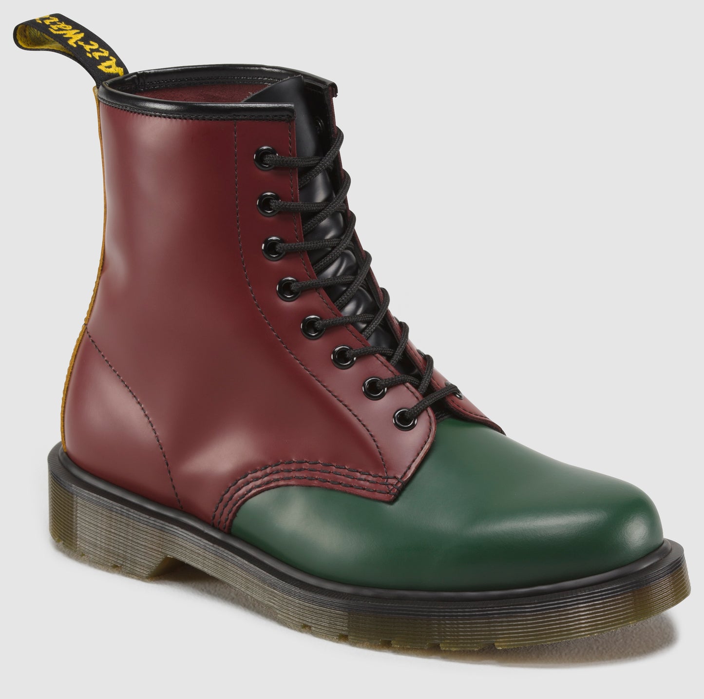 1460 GREEN+CHERRY RED+YELLOW SMOOTH BOOT