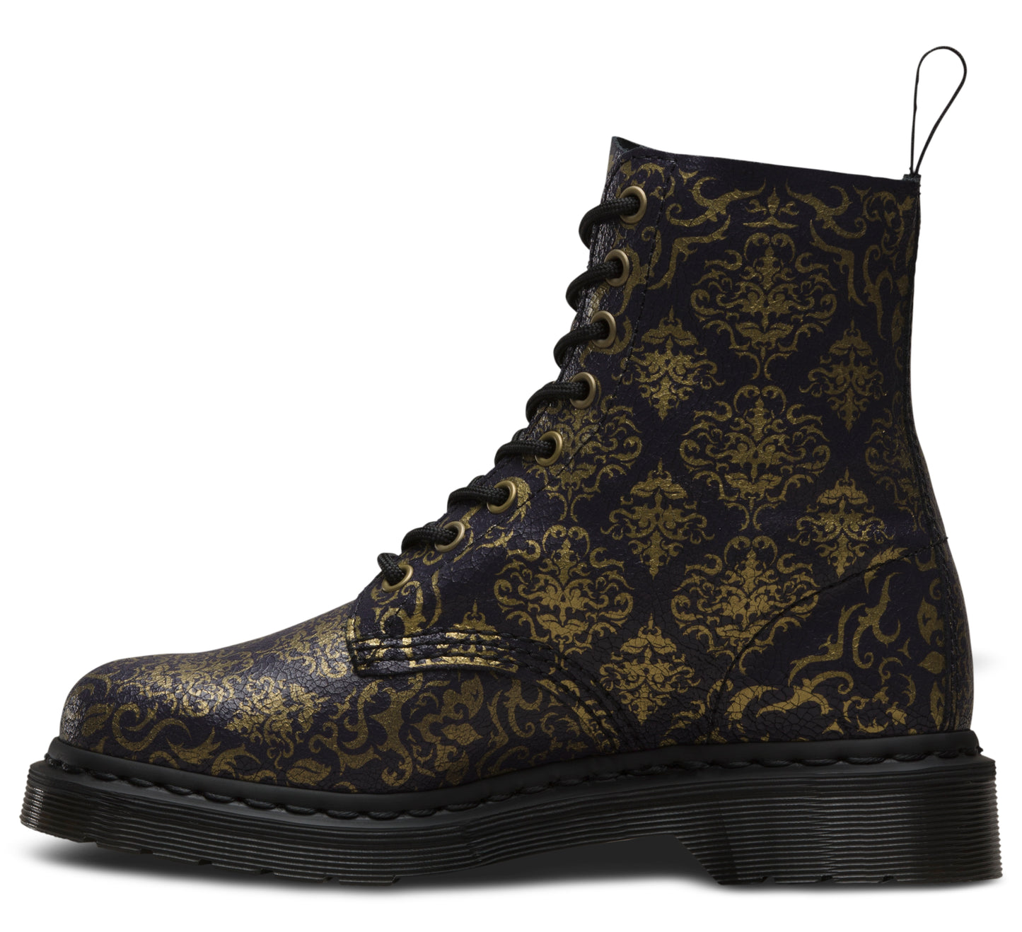1460 PASCAL PURPLE+BLACK BAROQUE CRISTAL SUEDE BOOT