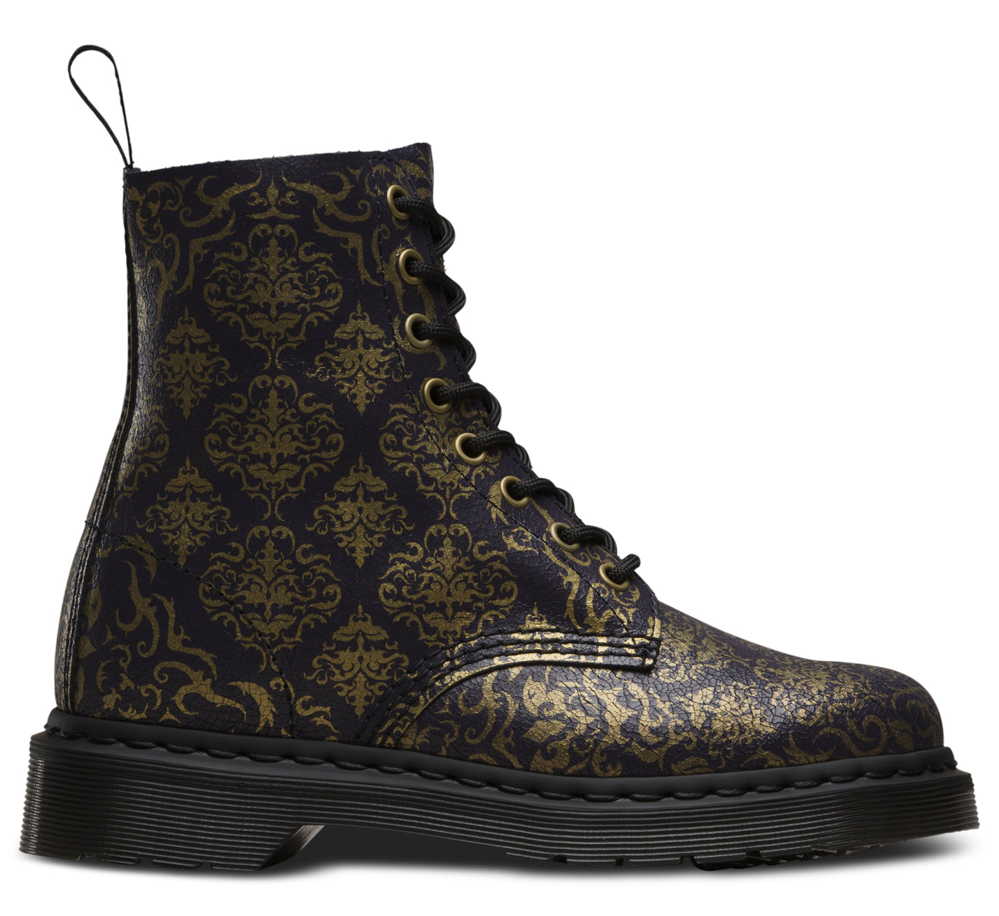 1460 PASCAL PURPLE+BLACK BAROQUE CRISTAL SUEDE BOOT