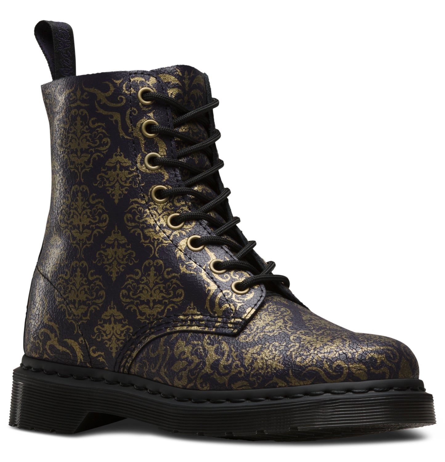 1460 PASCAL PURPLE+BLACK BAROQUE CRISTAL SUEDE BOOT