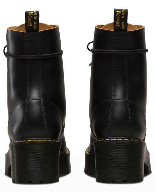 LEONA BLACK VINTAGE SMOOTH HEEL BOOT