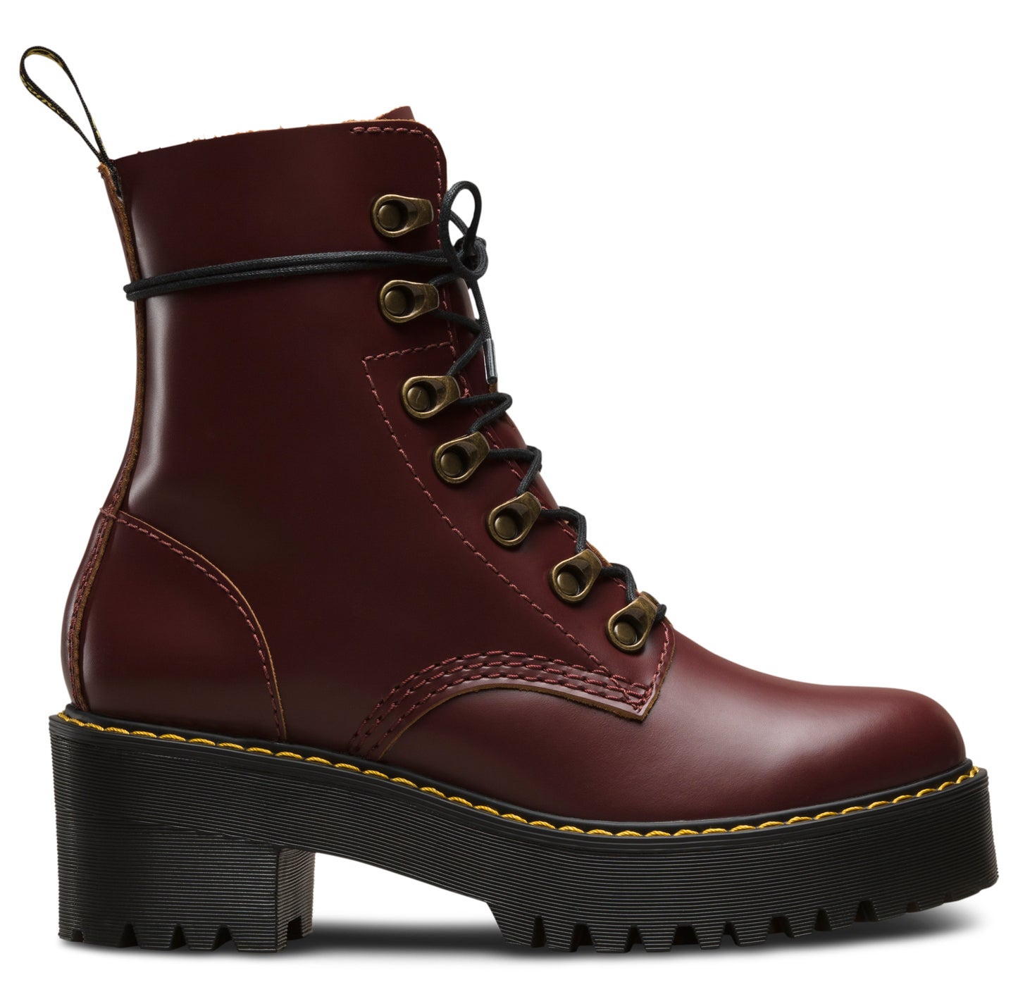 LEONA OXBLOOD VINTAGE SMOOTH HEEL BOOT