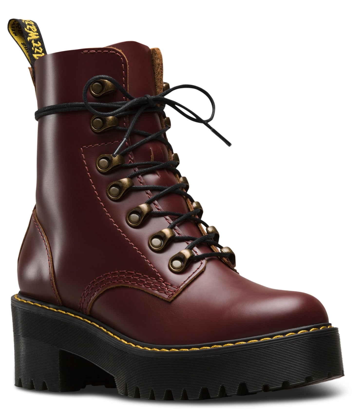 LEONA OXBLOOD VINTAGE SMOOTH HEEL BOOT