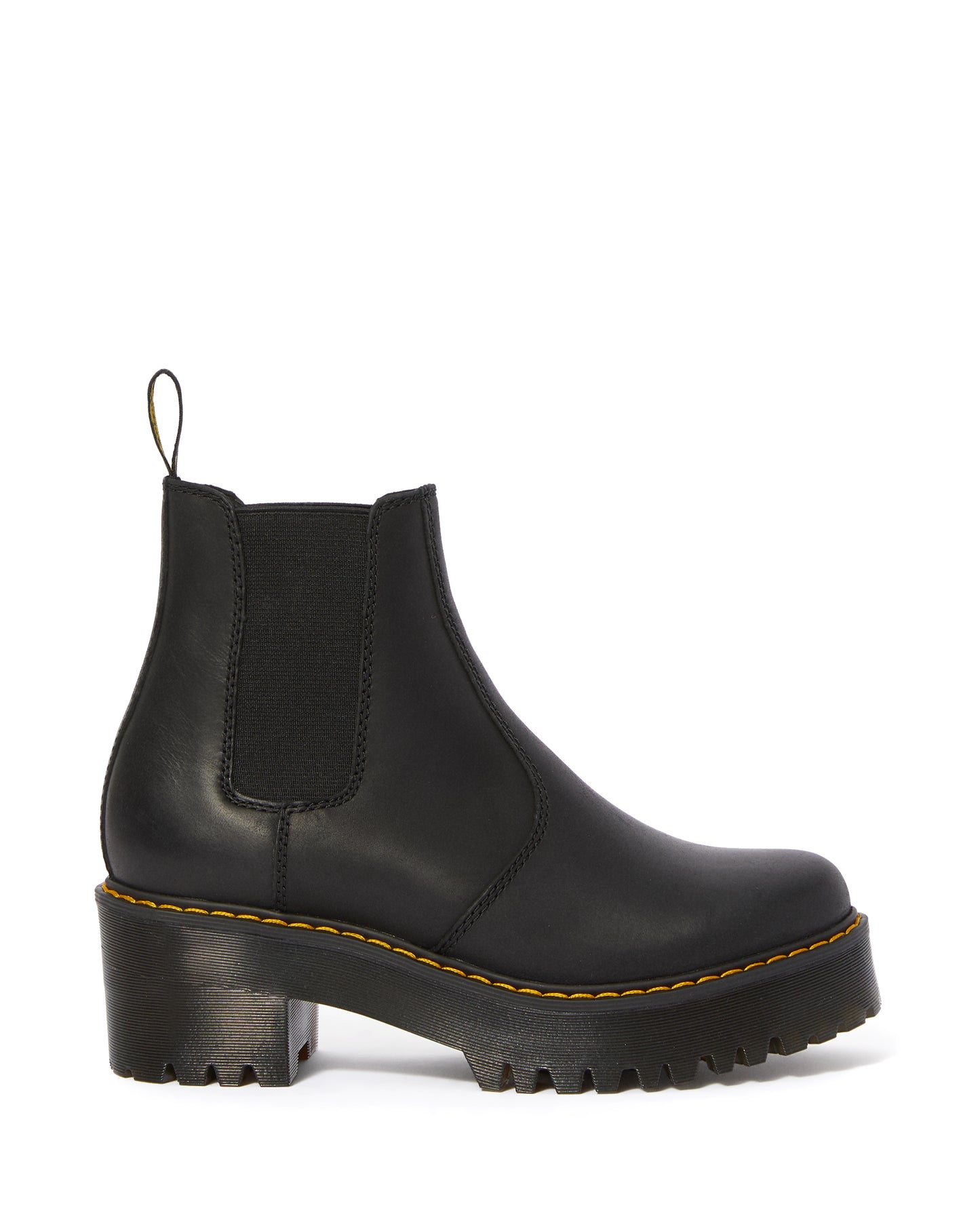 ROMETTY BLACK PLATFORM CHELSEA BOOT