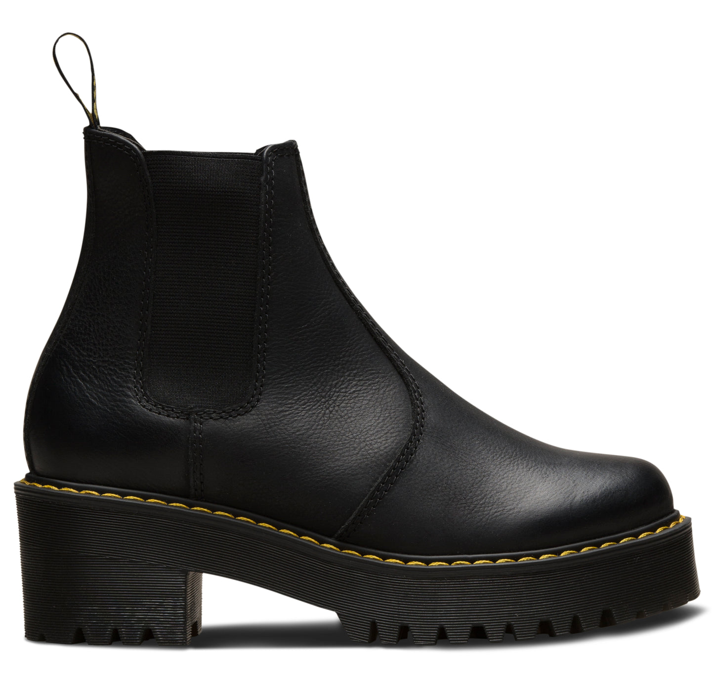 ROMETTY BLACK PLATFORM CHELSEA BOOT