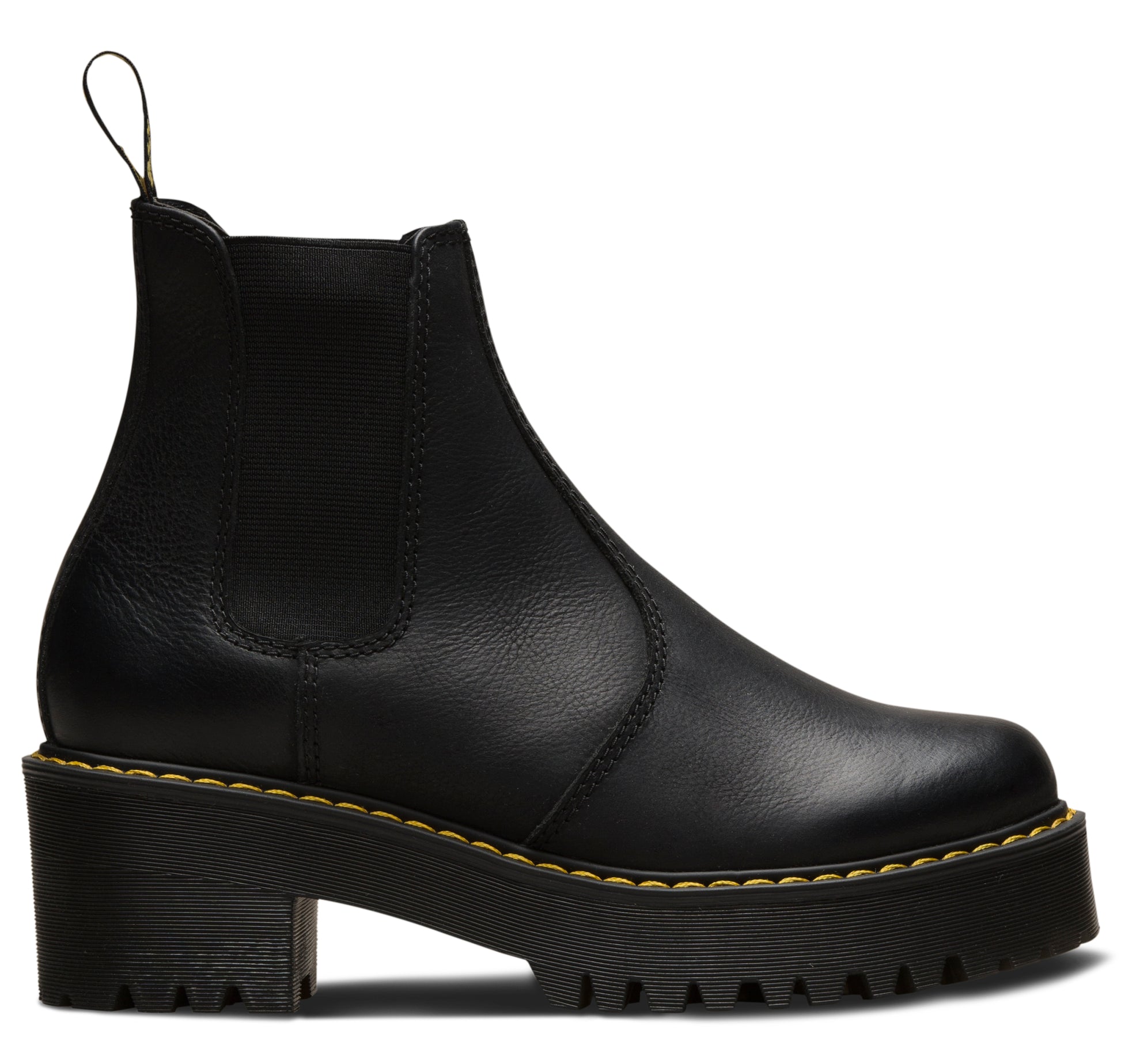 ROMETTY BLACK PLATFORM CHELSEA BOOT