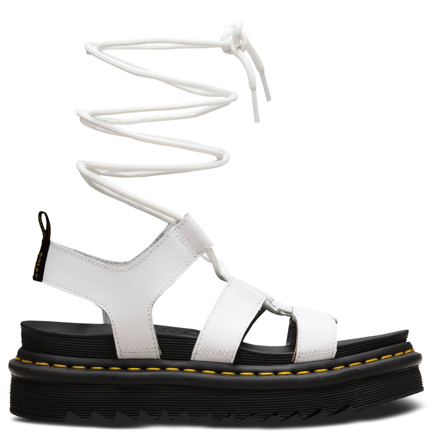 Nartilla Leather Gladiator Sandal (wht)