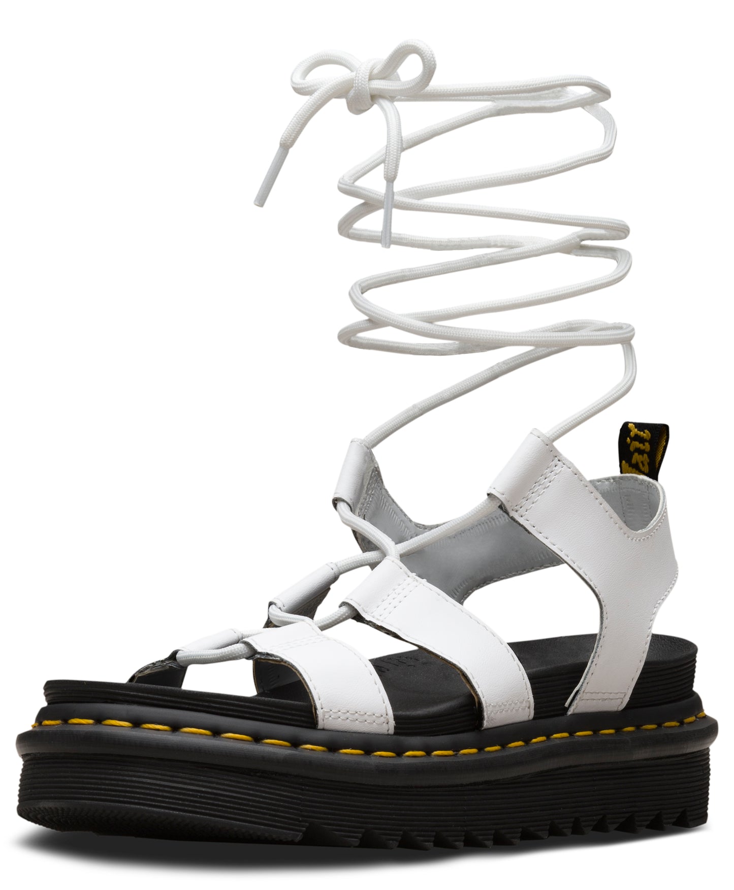 Nartilla Leather Gladiator Sandal (wht)