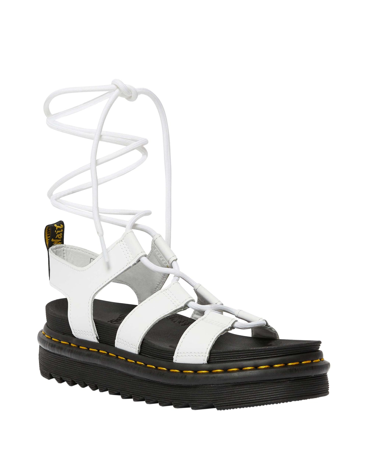 Nartilla Leather Gladiator Sandal (wht)