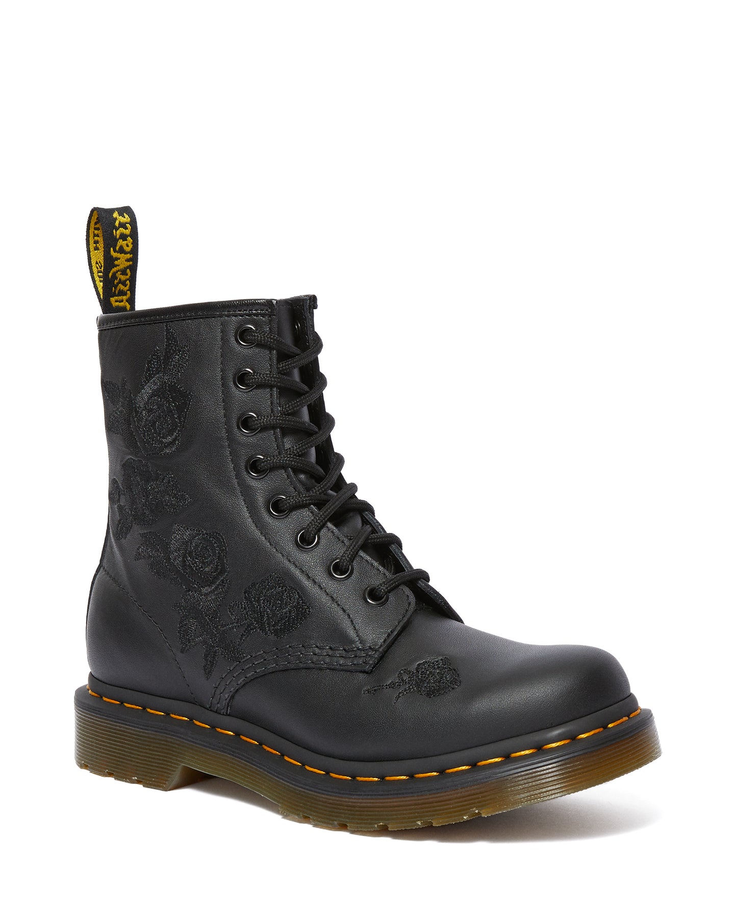 1460 VONDA MONO FLORAL LEATHER LACE UP BOOT