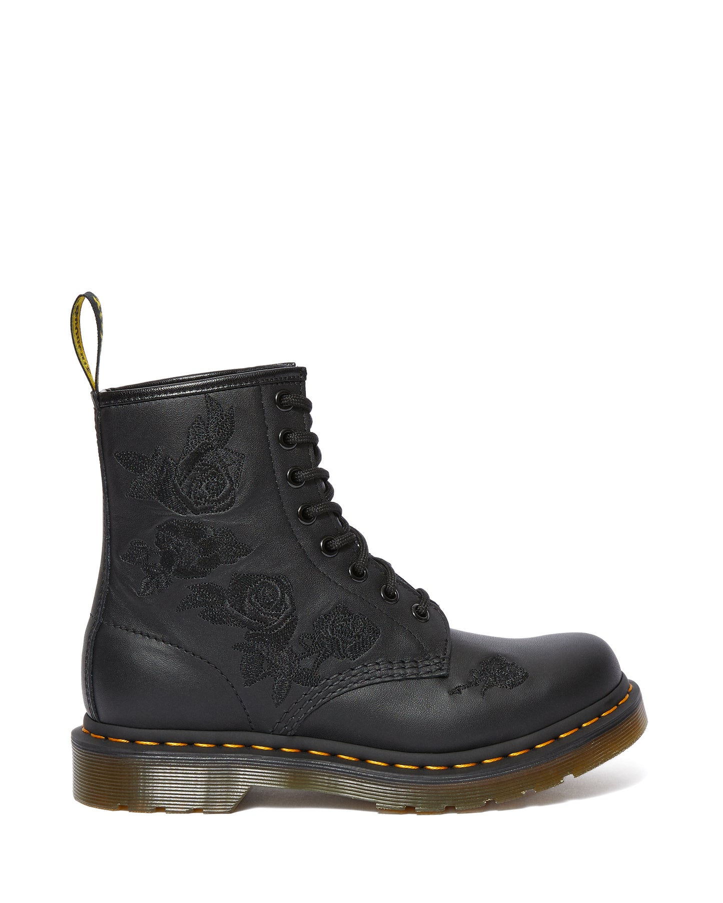 1460 VONDA MONO FLORAL LEATHER LACE UP BOOT
