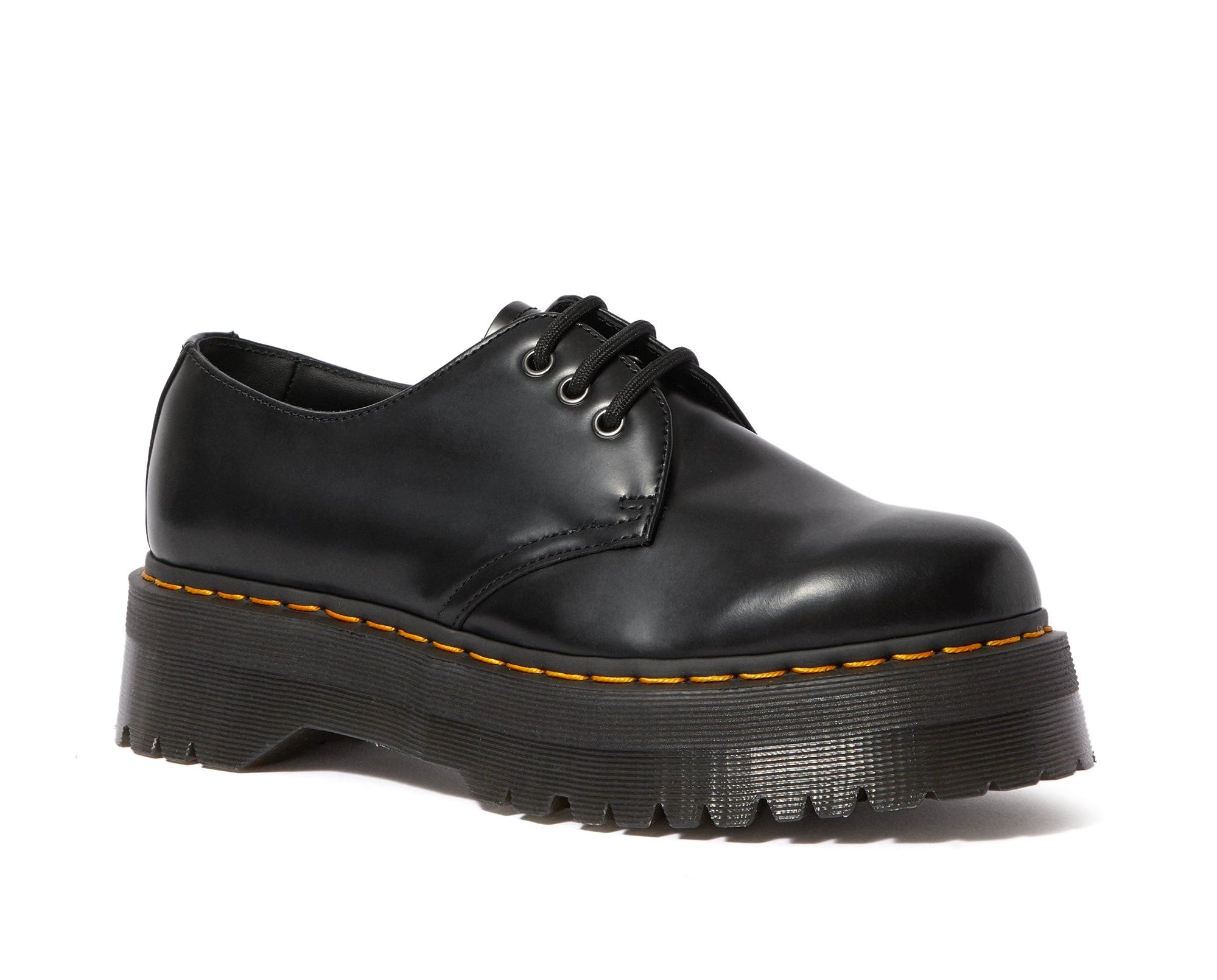 1461 Smooth Leather Platform Shoes in Black