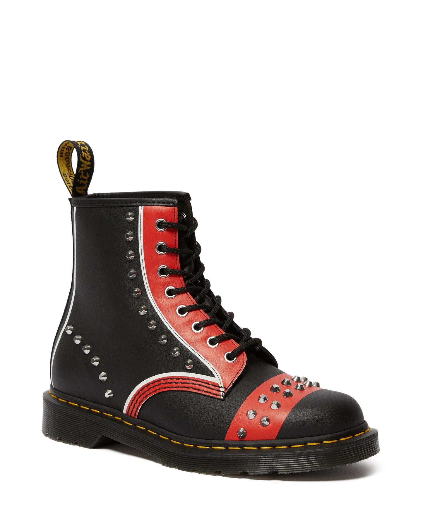 1460 STUD BLACK+RED+WHITE HERO BACKHAND BOOT