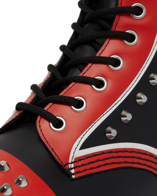 1460 STUD BLACK+RED+WHITE HERO BACKHAND BOOT