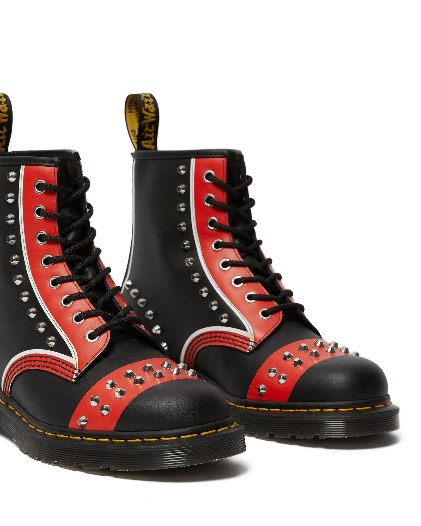 1460 STUD BLACK+RED+WHITE HERO BACKHAND BOOT