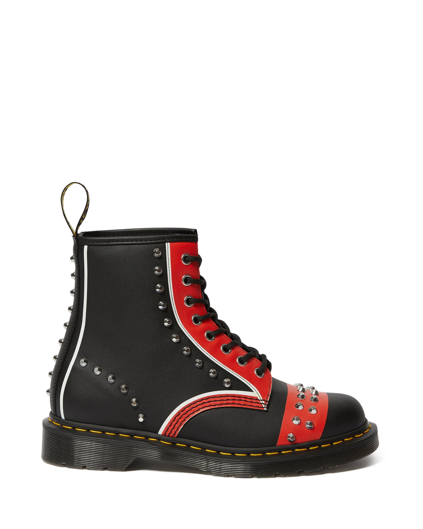 1460 STUD BLACK+RED+WHITE HERO BACKHAND BOOT