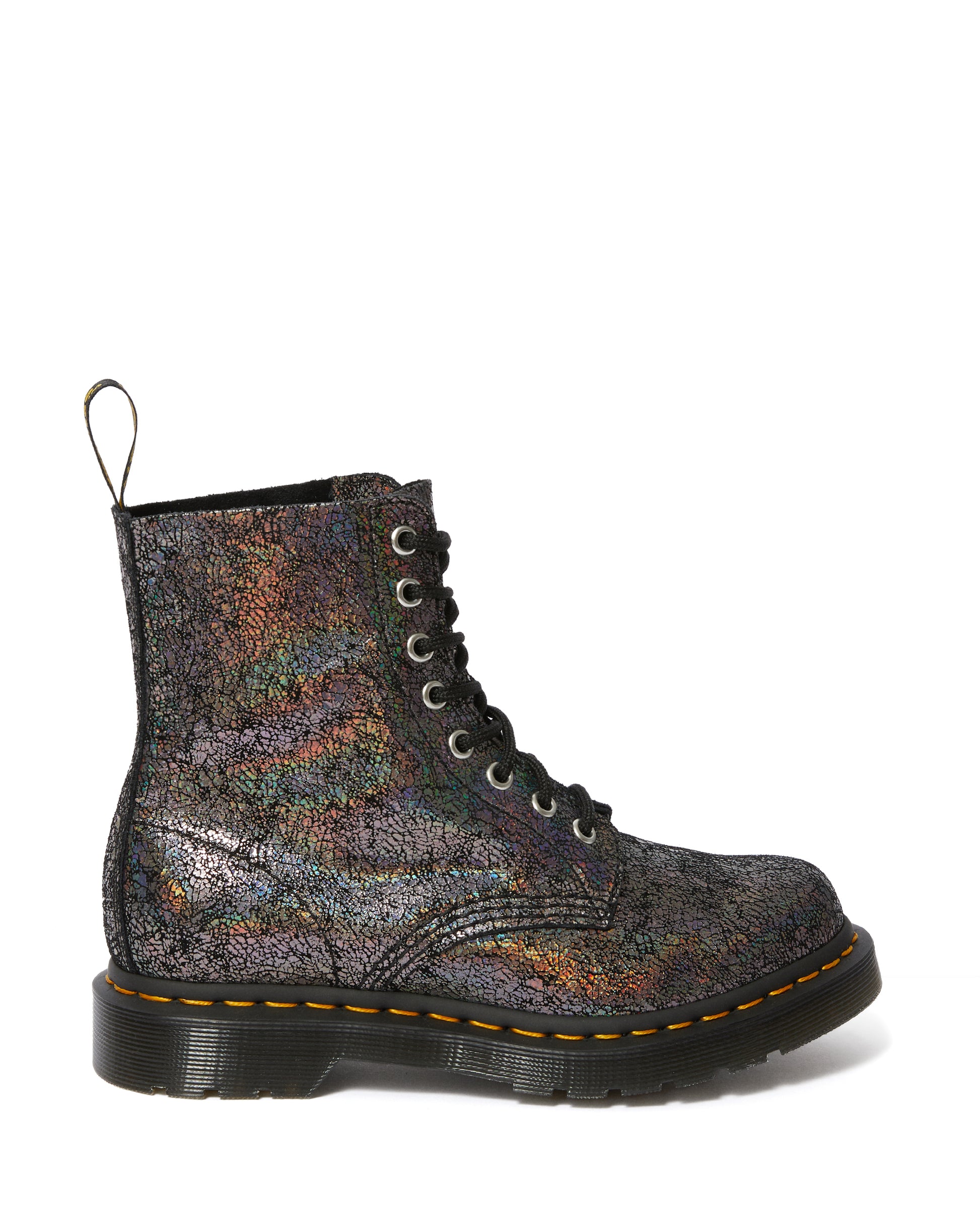 1460 PASCAL GUNMETAL IRIDESCENT CRACKLE BOOT