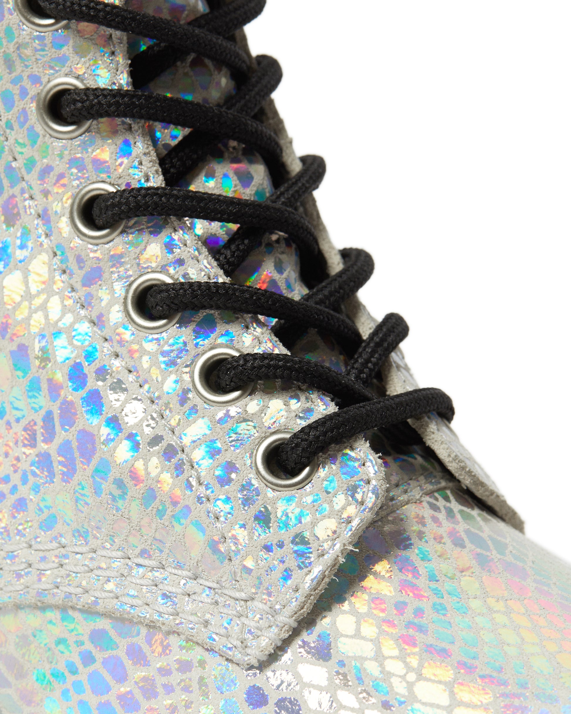 1460 PASCAL WHITE SNAKE METALLIC SUEDE