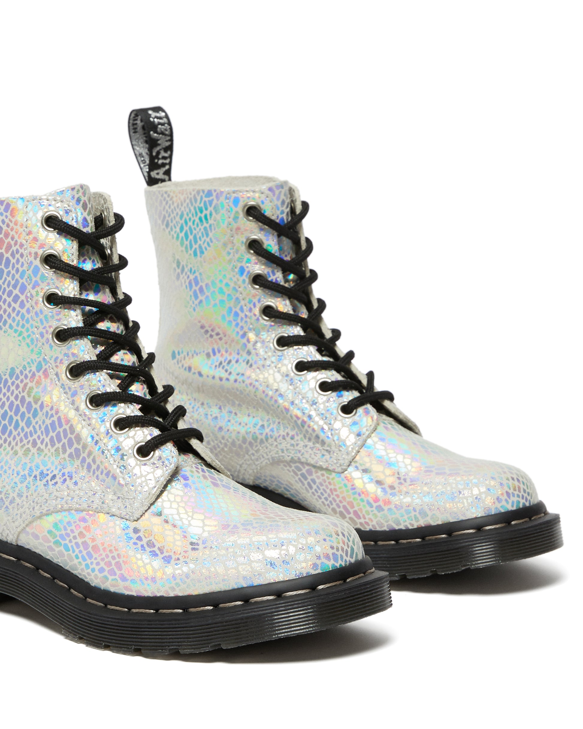 1460 PASCAL WHITE SNAKE METALLIC SUEDE