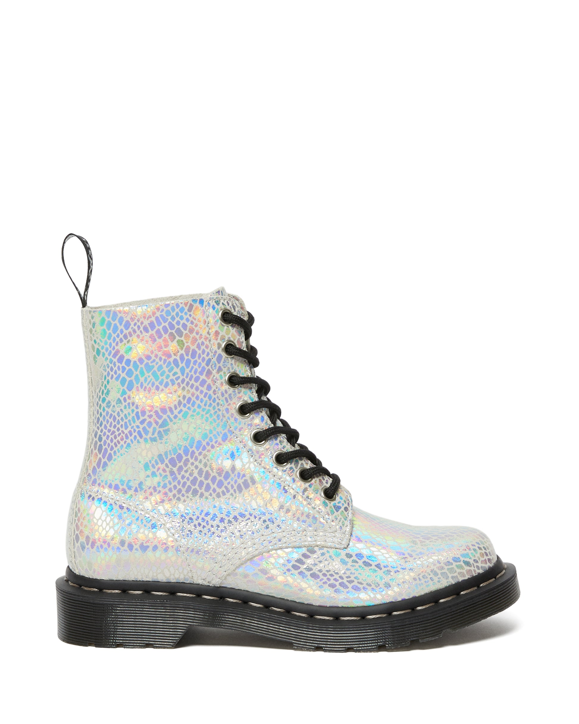 1460 PASCAL WHITE SNAKE METALLIC SUEDE