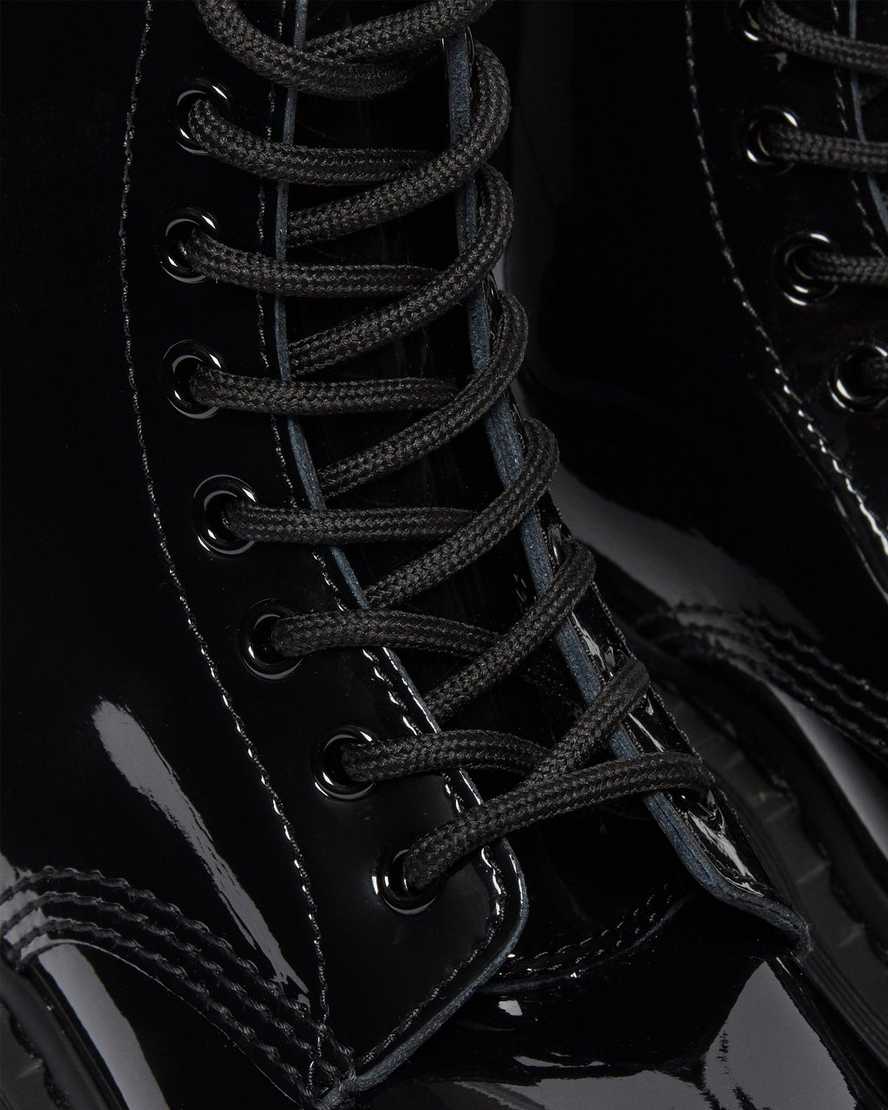 1460 MONO BLACK PATENT LEATHER LACE UP BOOTS
