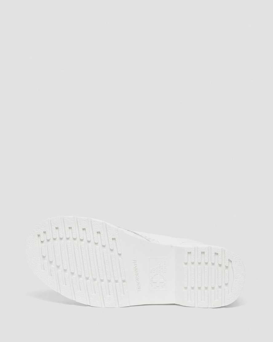 1460 MONO WHITE PATENT LEATHER LACE UP BOOTS