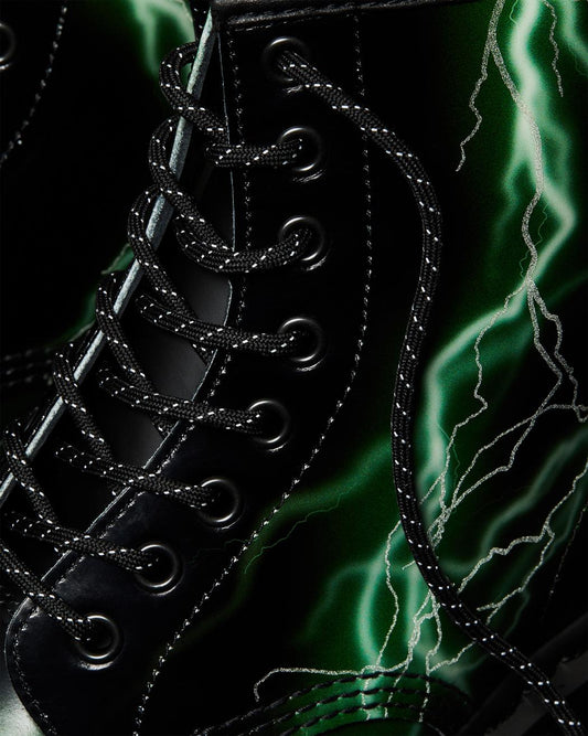 1460 FLASH BLACK + GREEN SMOOTH