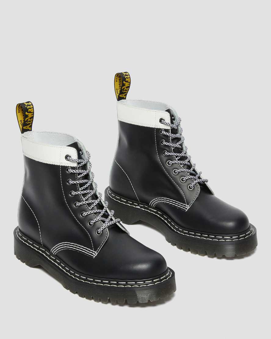 1460 PASCAL BEX LEATHER CONTRAST LACE UP BOOTS