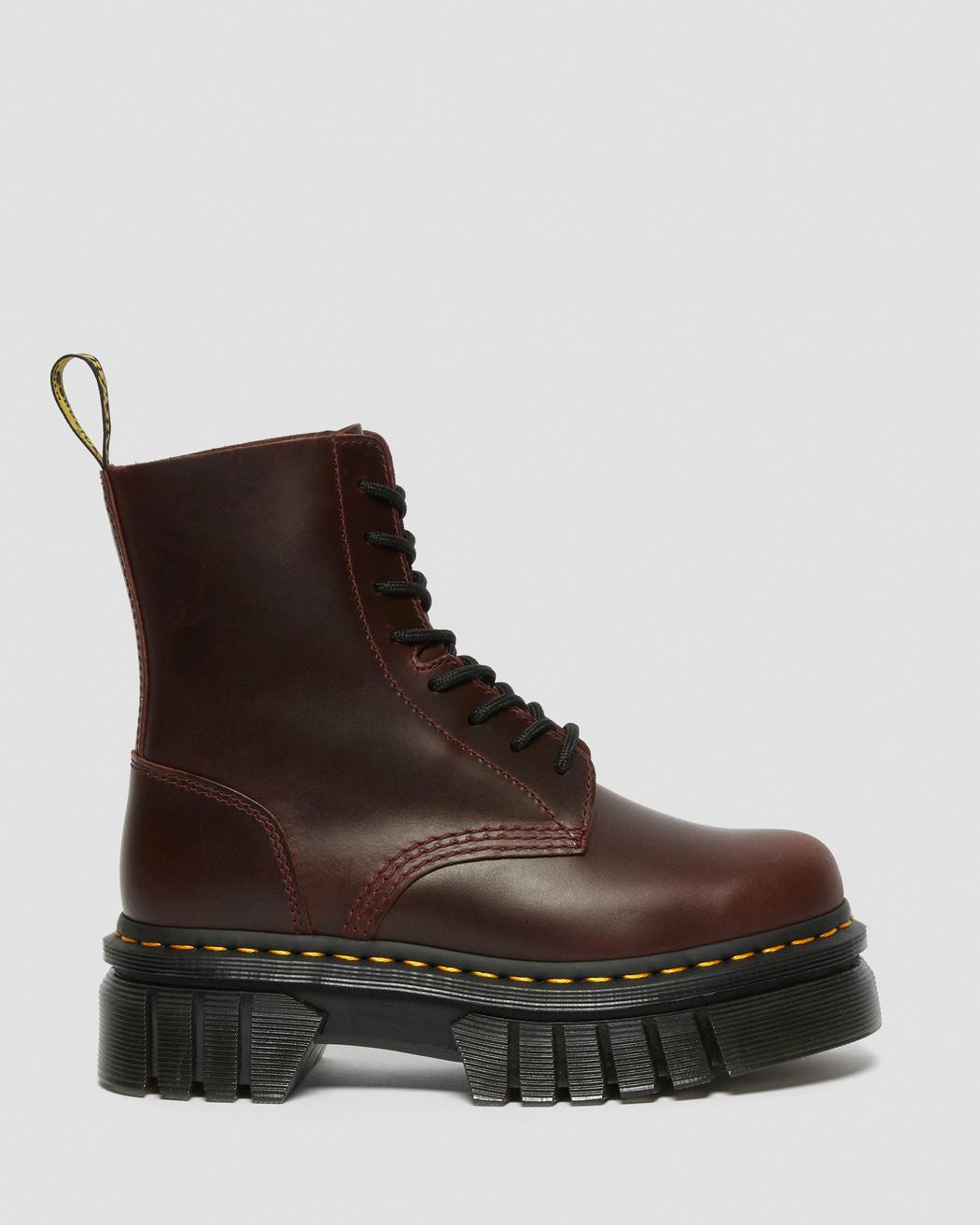 AUDRICK BRANDO LEATHER PLATFORM LACE UP BOOTS