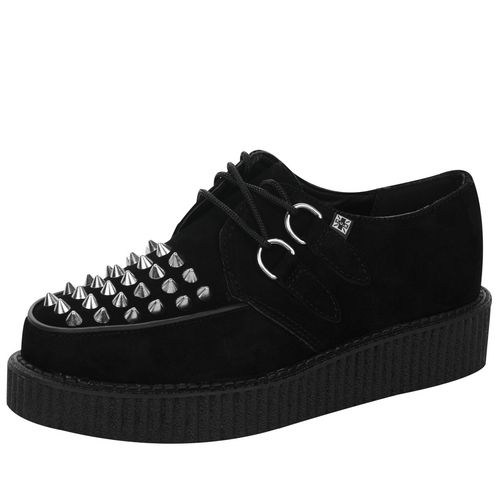 T.U.K BLACK SUEDE/SPIKE VIVA LOW CREEPER