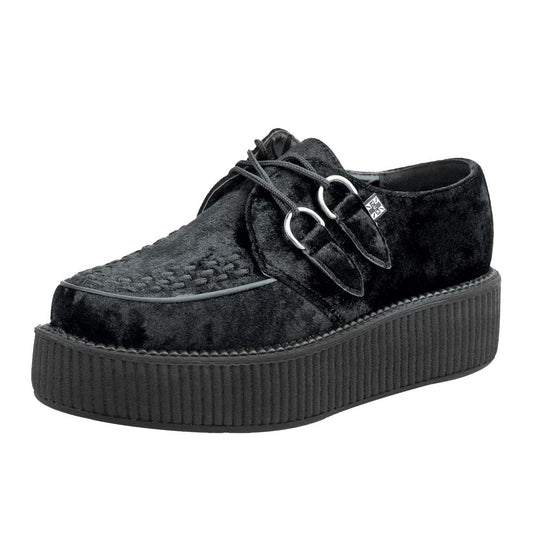 T.U.K BLACK CRUSHED VELVET VIVA CREEPER