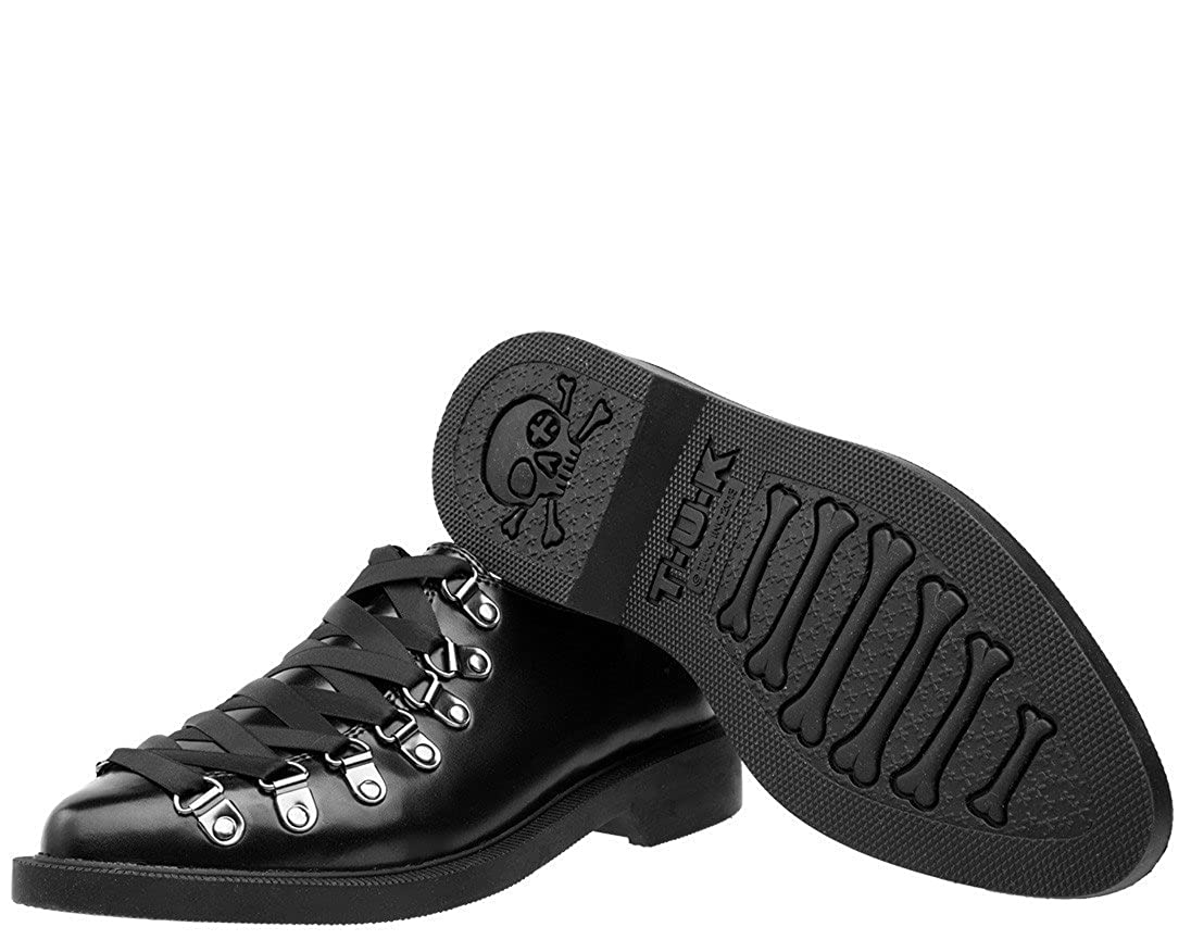 T.U.K BLACK LEATHER CORSET FRONT JAM SHOE