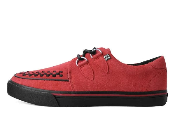 T.U.K Lucious Red Suede D-Ring Interlace Sneaker