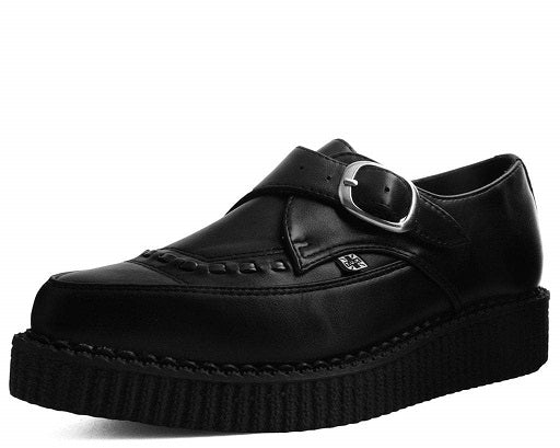T.U.K Black TUKskin™ Pointed Buckle Creeper
