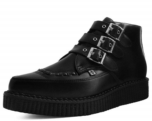 T.U.K BLACK TUKSKIN BUCKLE PULL ON POINT CREEPER