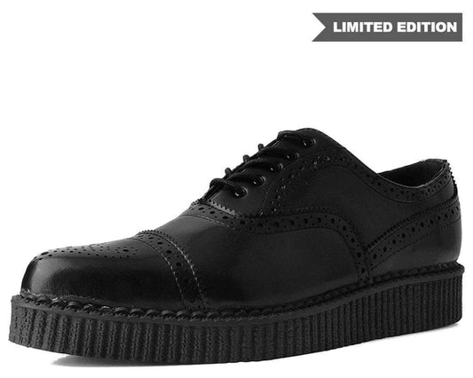 T.U.K BLACK TUKSKIN WINGTIP POINT CREEPER