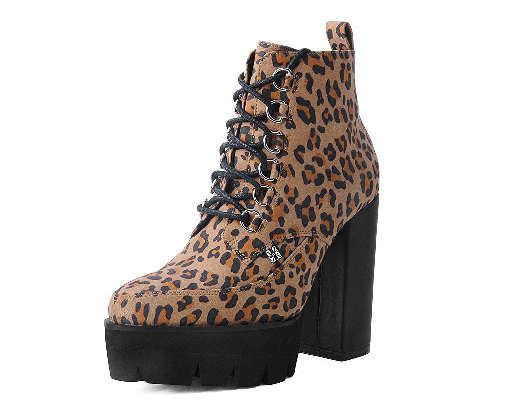 T.U.K Vegan Patent 6-Ring Bootie Platform Heel