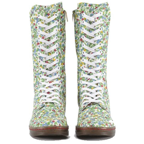 BATTERSEA BLUE LITTLE PANSIES CANVAS BOOT